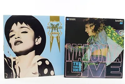Lot Of 2 Madonna Music Laser Discs - The Immaculate Collection - The Virgin Tour • $49.95