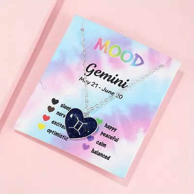 Gemini Pisces Zodiac Sign Gemini Constellation Necklace Mood Necklace Astrology • $9