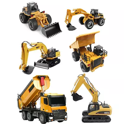 Huina Rc Construction Car Dump Excavator Bulldozer Remote Control Truck RTR • $45