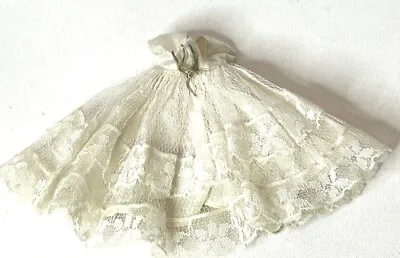 Vintage White Lace And Satin Dress Length For Ginny Muffie Ginger No Doll No Tag • $23.32