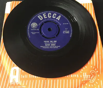 Kathy Kirby - You're The One / Love Me Baby - Decca Records  F.11892 - 1964 - Ex • £3