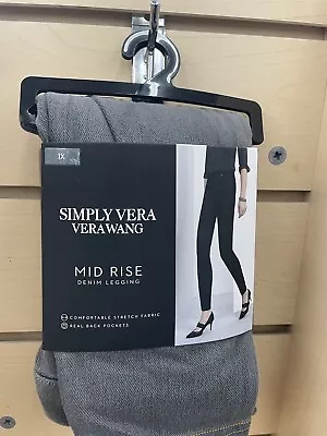 New With Tags Simply Vera Vera Wang Mid Rise Denim Leggings-1X • $7.99