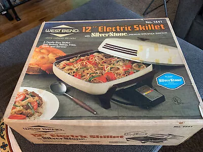 West Bend 12 Inch Electric Skillet Non Stick Made USA New In Box 1441 Vintage • $139.95