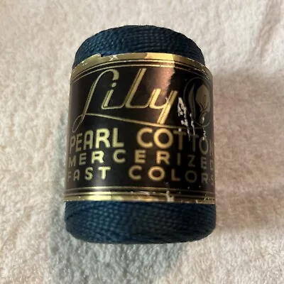 Lily Hand Weaving Pearl Cotton Mercerized Fast Colors Size 3 Navy Blue# 766vtg • $12