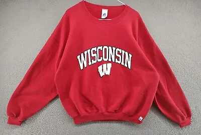 $21.99 • Buy Vintage Wisconsin Badgers Sweatshirt Spell Out Pullover In Men's Size XL