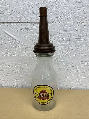Pennzoil Motor Oil Bottle Spout Cap Glass Vintage Style Gas Station • $19.99