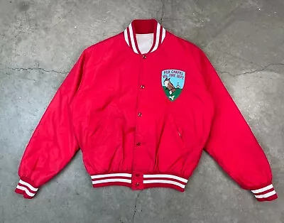 Vintage Fire Dept. Baseball Jacket - Red • $35