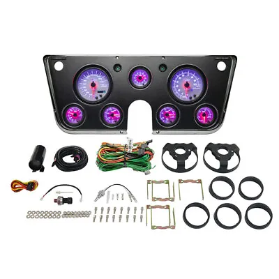 GlowShift Cluster Dashboard Panel Pod White 7-Gauge Package For 67-72 Chevy C10 • $669.99