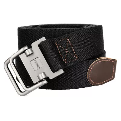 Men Belt Plus Size To 75inch 190cm Canvas Big&Tall Black D Ring Cotton Casual • $12