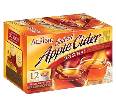 Alpine Original Spiced Apple Cider Instant Drink Mix Single Serve K-Cups- 12 Ct • $18.99