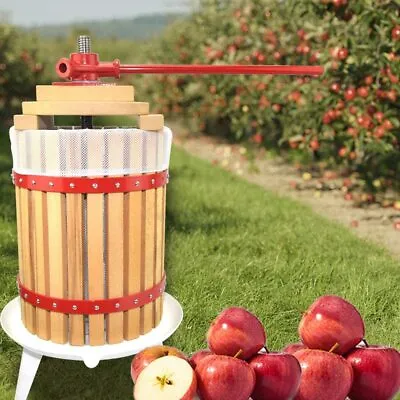 $199.99 • Buy Fruit Wine Press Solid Wood Basket Cider Apple Grapes Juice Wine Making 4.8Gal