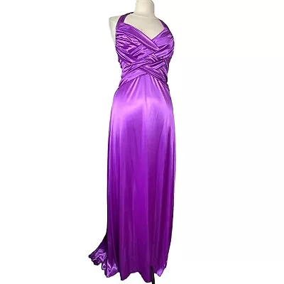 Vintage 90s Y2K Dress Prom Gown Formal Liquid Satin S/M • $80