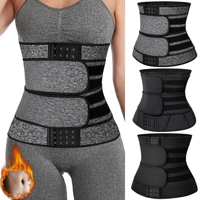 Waist Trainer Cincher Trimmer Sweat Belt Slim Body Shaper Sauna GYM Shapewear HL • £16.79