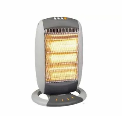 £30.99 • Buy QUALITY 1200W Portable Electric Oscillating Halogen Heater 3 Bar Home Office 