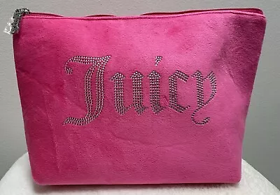 Juicy Couture Velour Hot Pink Large Travel Cosmetic Bag Brand New • $44.95