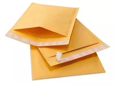 100 #000 TUFF Kraft Bubble Mailers 4x8 Self Seal Padded Envelopes 4 X 8 • $22.49