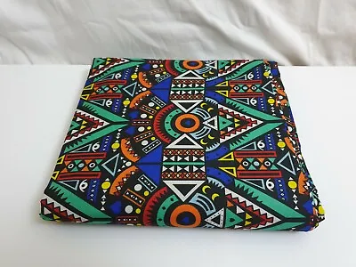 £4.98 • Buy African Kente Print Fabric Ethnic Ghanian Wax Bright & Colourful Per Yard