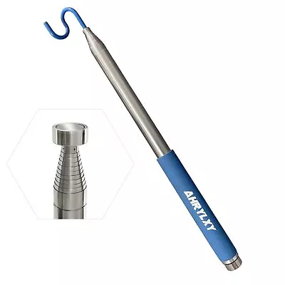 10 FT Telescoping Pickup Tool Magnetic Pole With Hook Telescopic Push Pull R... • $37.13