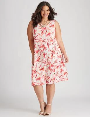 $28.63 • Buy Autograph Woven Button Shift Sleeveless Dress Womens Plus Size Clothing  Dresses