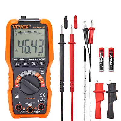 VEVOR Digital Multimeter 6000 Counts Multi Tester AC DC Voltmeter Ohm NCV TRMS • $31.99