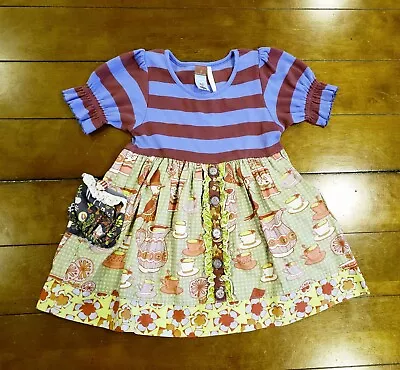 Matilda Jane Dress Maggie At Tea-Party Toddler Girl's Size 2 ~ Character Counts • $22