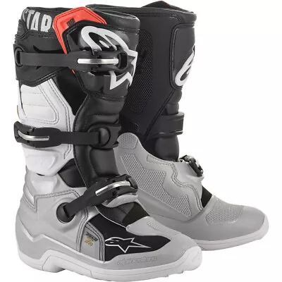 NEW Alpinestars Tech 7s Black/Silver/Gold Kids Dirt Bike Boots • $249