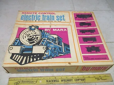 VINTAGE O-GAUGE MARX 25270 ELECTRIC TRAIN SET 490 Steam Locomotive ENGINE Toy • $69.95