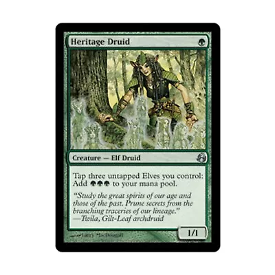 WOTC MtG Morningtide Heritage Druid (U) (Foil) EX • $14.95