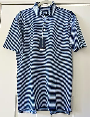 Holderness & Bourne NWT Mens Medium The Maxwell Marine Windsor Stripe Polo Shirt • $79.99