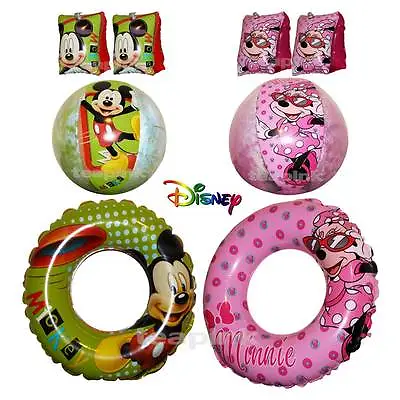 £5.99 • Buy Disney Inflatable Swim Ring Armbands Beach Ball Mickey Minnie Mouse Kids Choose