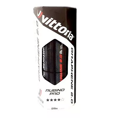 Vittoria Rubino Pro G2.0 700x25C Clincher Road Bike Tire Full Black-1 Or 2 Tire • $41.90