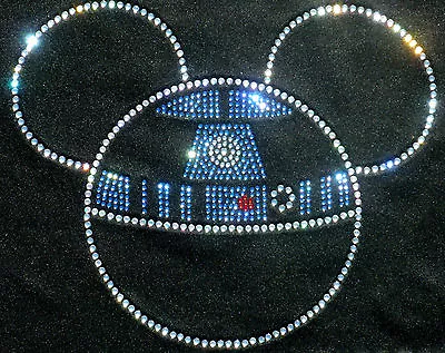 7.3  Star Wars R2D2 Mickey Iron On Rhinestone Transfer Applique Bling Patch • $12.50