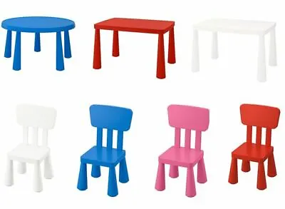 IKEA MAMMUT Kids Chairs Tables Indoor/Outdoor Multicolor • £44.99