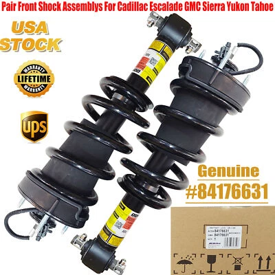 $529.99 • Buy Genuine Pair Front Shock Assemblys For Cadillac Escalade GMC Sierra Yukon Tahoe