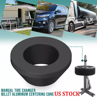 US Black Manual Tire Changer Centering Cone TruckS Ultimate Upgrade Kit Billet • $12.99