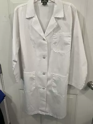 Medical White Unisex Lab Coats Uniform For Men Women Lab Coat Long Sleeve Jacket • $10