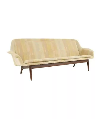 Arne Vodder For George Tanier Mid Century Danish Walnut Loveseat • $5495