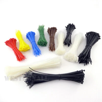 3 FOR 2 OFFER 100 Cable Ties Zip Tie Wraps Strong Nylon Various Size Colours • £2.89