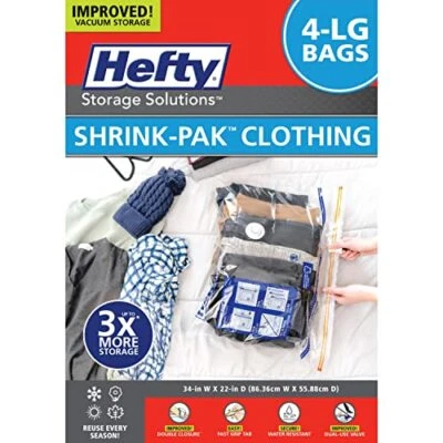 $24.64 • Buy 4 Large Vacuum Seal Storage Bags – Space Saver Bags For Clothing Pillows Towels