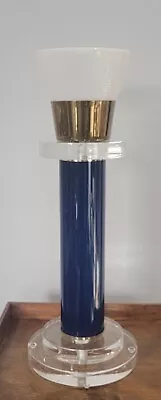 Vintage Bauer Clearlite Blue Clear Lucite Torchiere Table Lamp • $199.99
