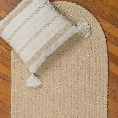 $99 • Buy Capel Rugs Naturelle 100% Wool Natural Country Farmhouse Oval Braided Rug
