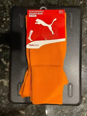 Puma Team - Knee High Soccer Socks Youth Boys Orange Athletic Casual 890420-11-Y • $3.25