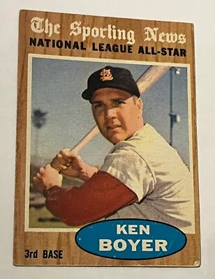 1962 Topps Set-Break #392 Ken Boyer All Star St. Louis Cardinals • $0.99