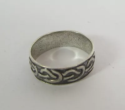 Celtic Knot Band Ring .925 Sterling Silver Linked Heart Mens Jewelry Gaelic Man • $12.50