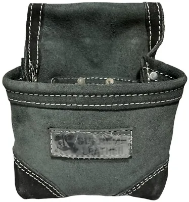 Heavy Duty Leather Single Pocket Nuts & Bolts Nail Screw Tool Pouch Bag • $13.99