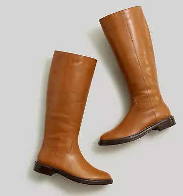 New MADEWELL Size 10 The Drumgold Boot In Extended Calf Sepia Leather • $59.95