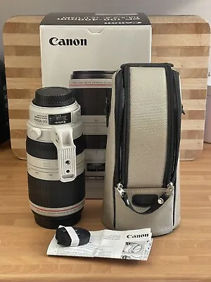 Canon EF 100-400mm Mark II F4.5-5.6 L IS USM Lens Boxed  Front & Rear Cap & Hood • £1030