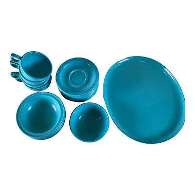 Vintage Prolon Melmac Dinnerware Blue/Aqua/Turquoise 19 Pieces • $39.99