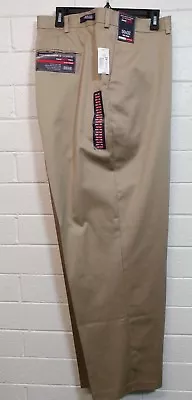 Men's DRESS PANTS Size 50Wx32L ROUNDTREE & YORKE F/F CLASSIC FIT NON IRON KHAKI  • $49.99