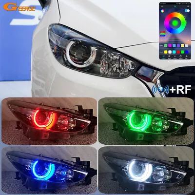 For Mazda 3 Mazda3 Axela BM BN BT APP Multi Color RGB LED Angel Eyes Halo Rings • $30.06